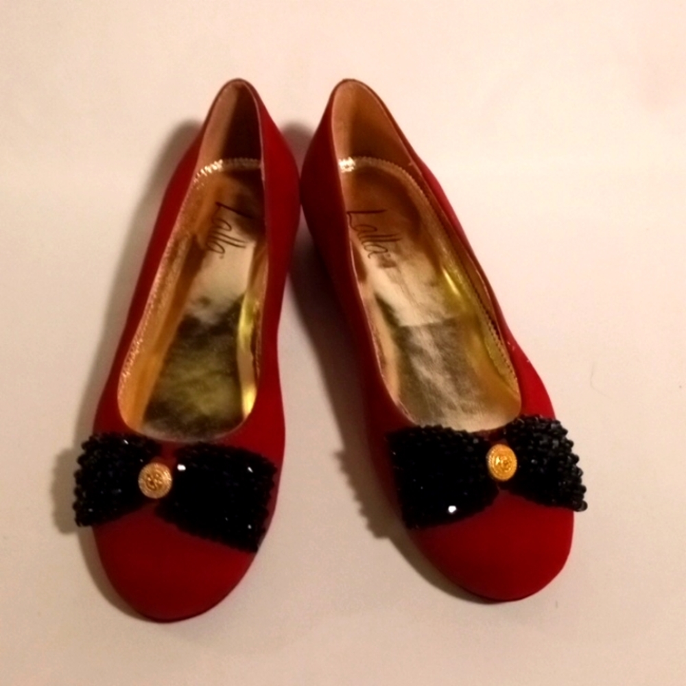 Ladies Red Suede Lalla Dress Shoes 7